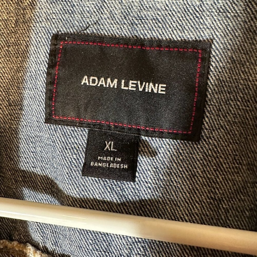 Adam Levine Denim Jacket Size Extra Large Xl Hand Painted Jeans Abstract Art - Picture 3 of 12